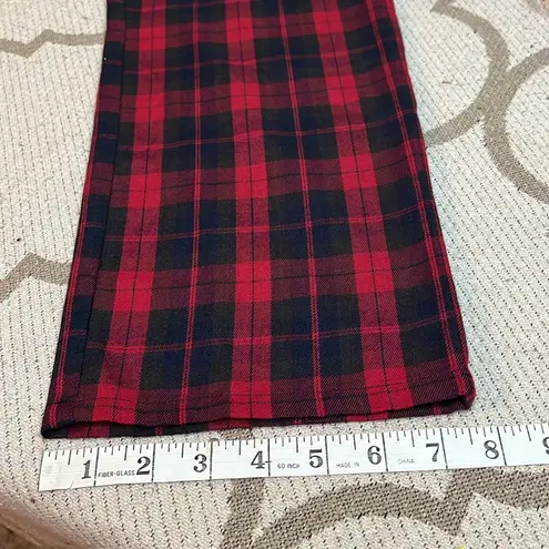 Tommy Hilfiger   Tommy Girl Red Plaid Black  Pants  Zippers