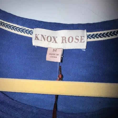 Knox Rose NWT  indigo blue long sleeve tee size medium