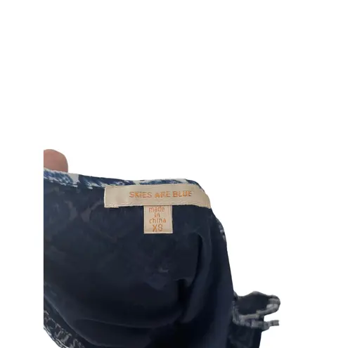 Skies Are Blue Anthropologie Size XS Maxi Printed Dress