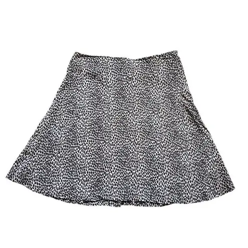 Hanna Andersson Skirt Women Large A Line Leopard Cheetah Print Side Zip Classic Brown Size undefined