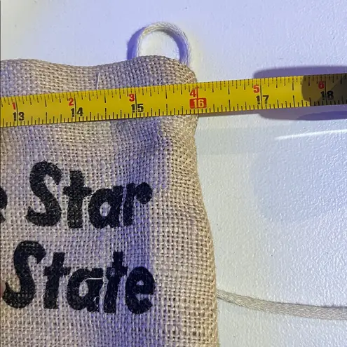 Texas burlap tote bag Tan