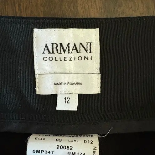 Armani Collezioni Women’s Black Slacks size 12 Wide Leg Career Office Workwear