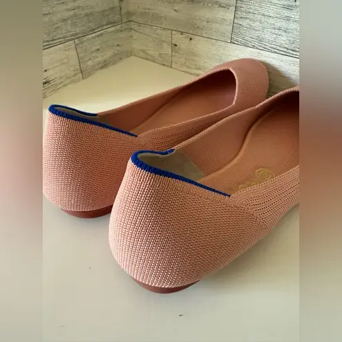 ROTHY’S THE FLAT ROUND TOE BALLET FLATS SHOES CORAL SOFT LIGHT PINK SIZE 10w