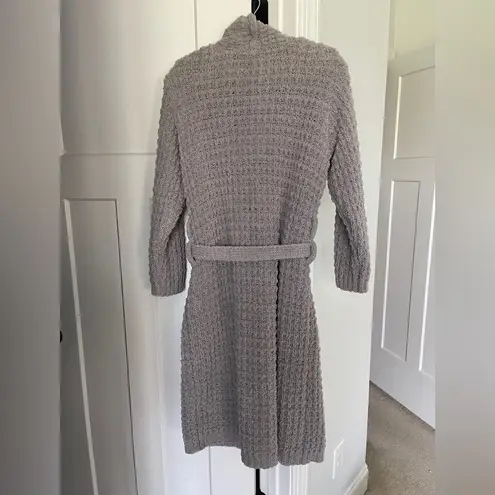 Pottery Barn  plush Gray Robe belted thumbnail 3