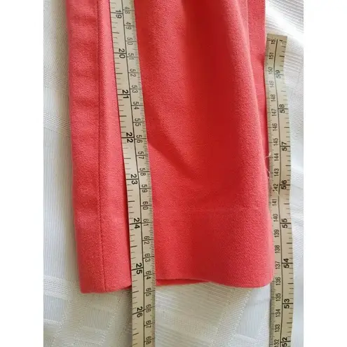 J.Crew   Stretch Pants Crop Straight Side Zip Salmon Color Womens Size 2