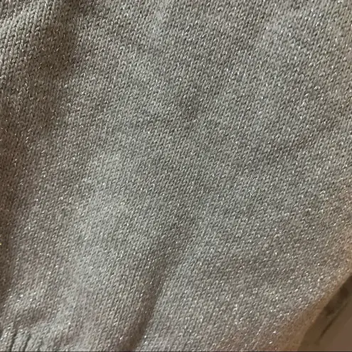 New York And Company Soho Jeans Grey/Metallic V Neck Sweater L