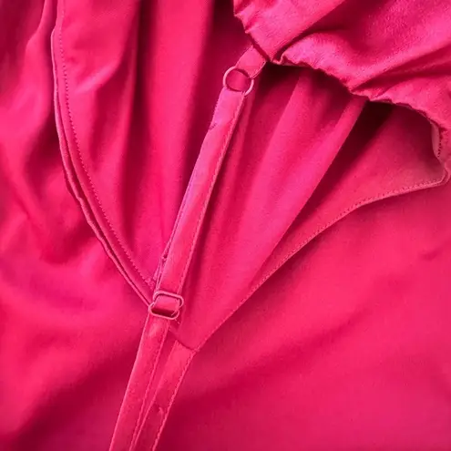 Von Maur Speechless Pink Satin Wrap Mini One Shoulder Dress XS