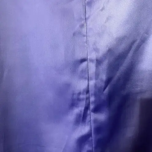 Danielle Guizio Satin Mini Skirt In Lilac Prime Side Slit Women’s Size L Flawed