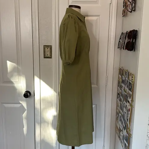 Ba&sh  Pamela puff sleeve cotton midi dress