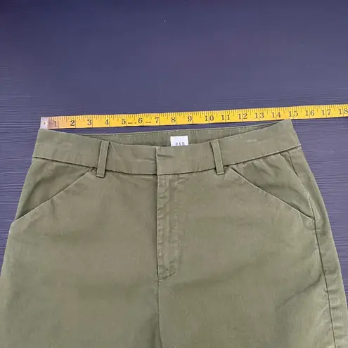 Gap  Green Slim Ankle Flat Front Khaki Pants Women's Size 8