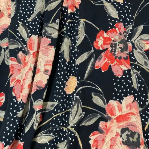 Saltwater Luxe Wide Leg Cropped Floral Jumpsuit - Black - Small