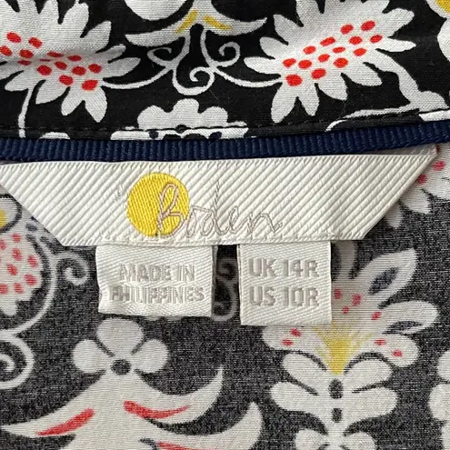 Boden Floral Western Mini Shirt Dress 10R Black Size undefined