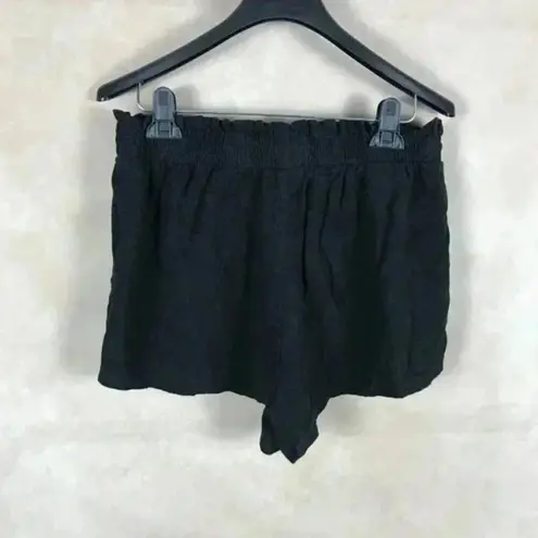 AERO Linen Blend Black Shorts Size Large