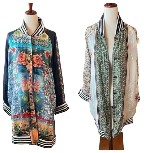 Johnny Was silk tropical coat (reversible) NWT (oversized)