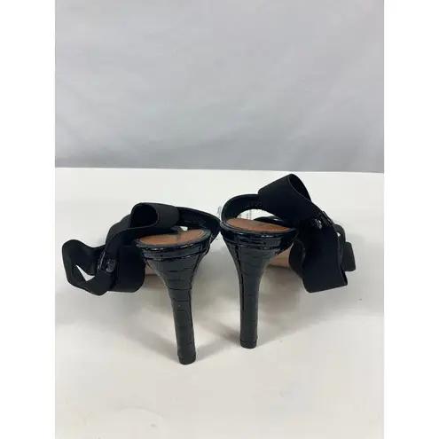 Donald Pliner New Parly Stretch Elastic Heeled Sandal Black Size 8.5