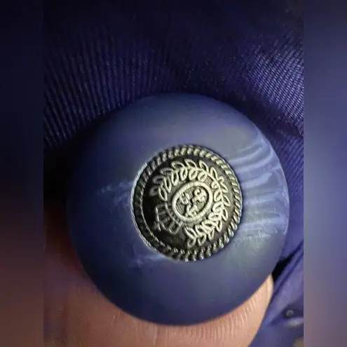 Vintage Otello Pelle Trench Coat Purple Double Breasted Oversized 80s Size 9/10