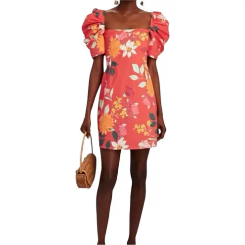 Cara Cara Kelly Dress Punch Floral Spice NWOT – Size Medium Red