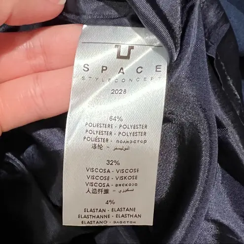 Italian Space Style Concept Structured Navy Blue Cocktail Dress Size 40 Italian