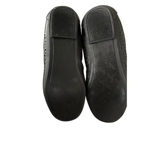 Vionic Robyn Black Leather Flats 6.5M Arch Support Comfort Ballet