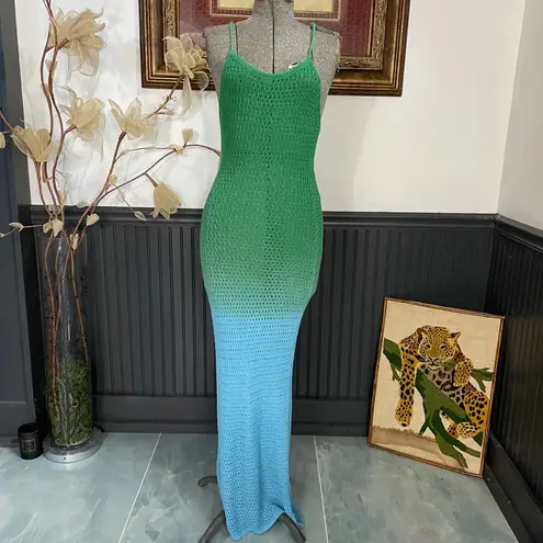 Fore Regina Ombre Dyed Crochet Maxi Dress Coverup Mermaid