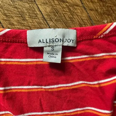 Allison Joy Evereve S red striped v-neck romper dress