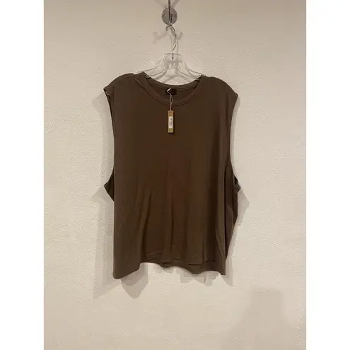 SKIMS Boyfriend Tank Top Womens 2XL Brown Oxide Sleeveless Oversized Basic