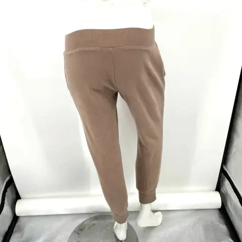Aritzia ‎ Tna Cozy Fleece Boyfriend Cuffed Sweatpants Joggers Tan Taupe Size 2XS
