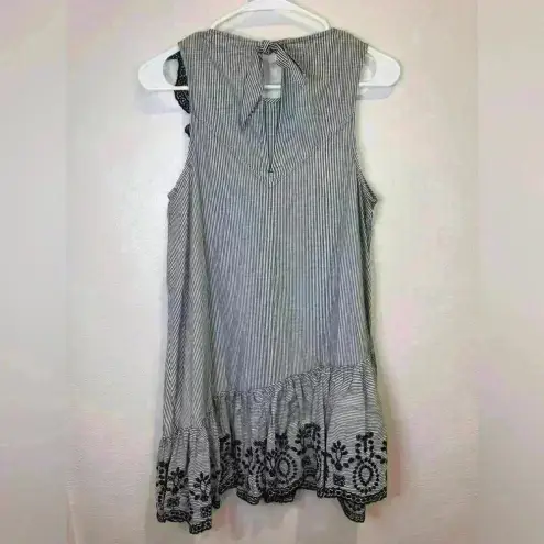 BP‎ Nordstrom Women’s Ruffle Tank Black/White Stripe Dress Size S White