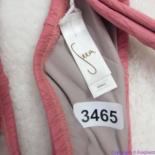 NEW Seea x Free People Georgia bikini top flamingo pink, S Red