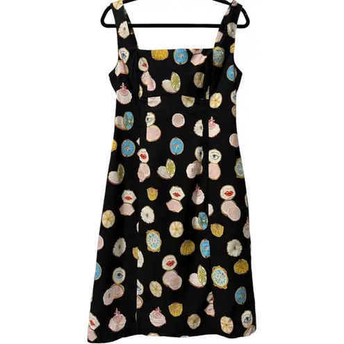 Maeve NWT Anthropologie Fitted Square Neck Black Mini Dress x Danielle Kroll M