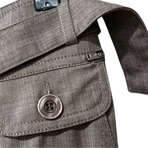 St. John High Waist Belted Tailored Workwear Academia Gray Trousers Sz 8