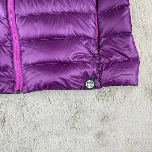 Rei Co-op Down Puffer Vest Lightweight Purple Full Zip Pockets Women's XS Girl L
