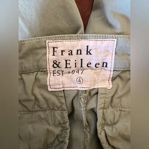 Frank & Eileen Wicklow Italian Chino Cotton Cropped Pants In Rosemary Size 4 Green