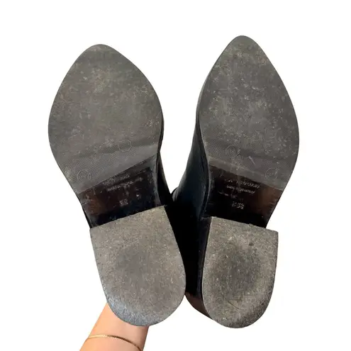 Helmut Lang Schist Envelope Block Heel Calfskin Leather Bootie Ankle Boot Sz:38