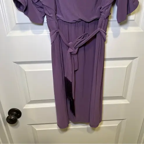 Jessica Simpson  Purple Scoop Neck Slit Sleeve Aline Dress S