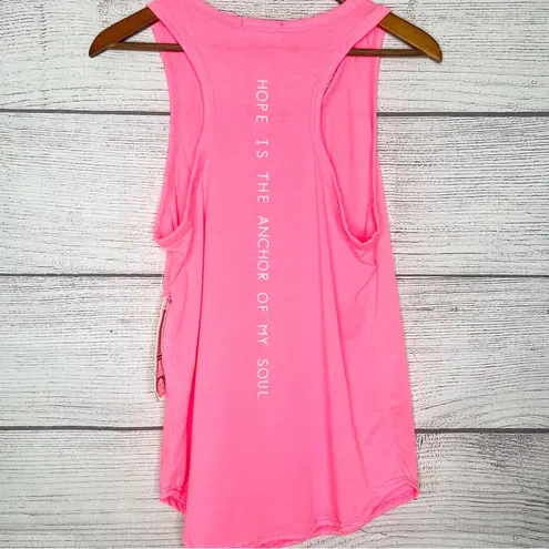 French Pastry NWT Hot Pink “Hope is the Anchor to my Soul” Tank Top Size Medium