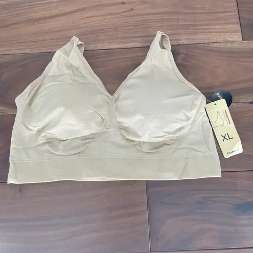 Truekind Everyday Throw on Wireless Bralette Chai XL Comfort Lounge Sleep Tan