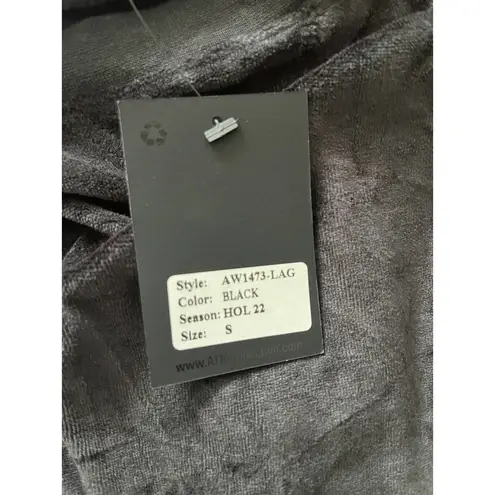 NWT ATM Anthony Thomas Melillo Black Velour Crewneck Sweatshirt Size Medium