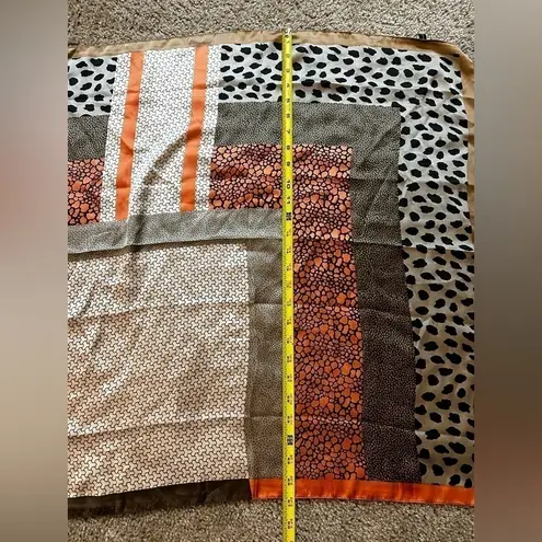 Satin Cheetah Scarf Purse Scarf Orange