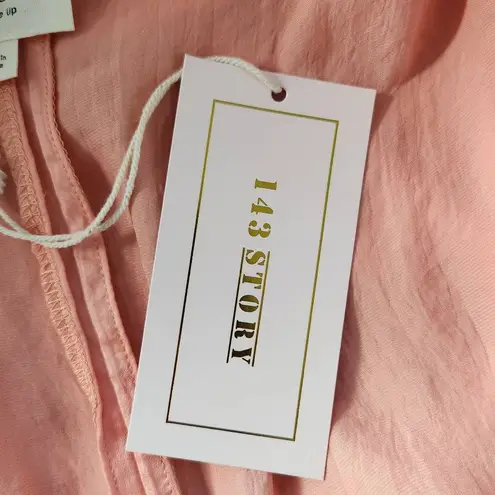 143 Story  Peach Satin Blazer NWT Size Small Crinkled Tangerine Blazer