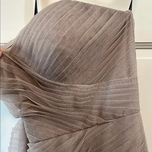 Jenny Yoo  Collection Ava Taupe Strapless Tulle Dress - Size 8 / Medium (Approx.)