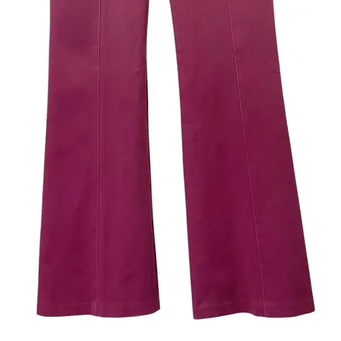 Boden Relaxed Bootcut Pants Maroon Seam Front Flare Leg Trouser Size 6L | 6 Long Red