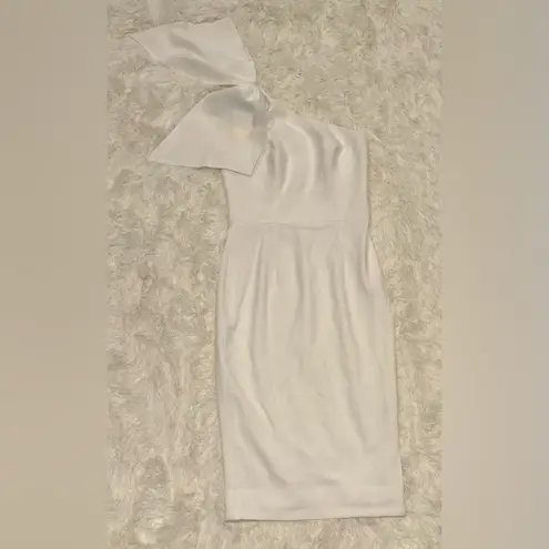 Dress the Population NWOT Tiffany One-Shoulder Midi Dress white M