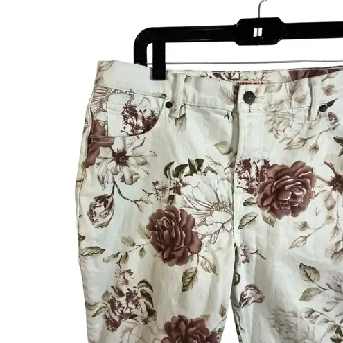 Johnny Was The Cropped Boyfriend Jeans in Rose Nwt