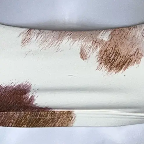 We Wore What  Cowhide Cami Bra Top in Beige Multi