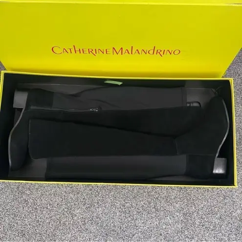 Catherine Malandrino Sz 7.5 Black Suede over the Knee Boots