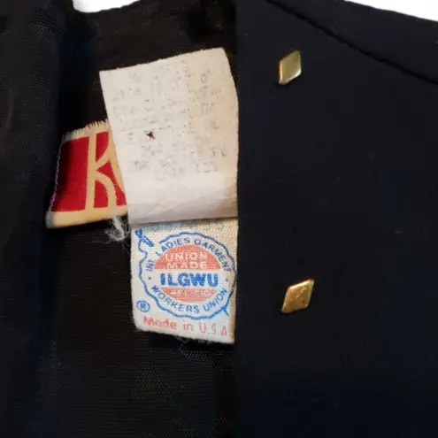 Katie Petites MFG Vintage Dress Dress Size 6 Women's Square Neck Studded Studs Black