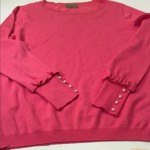Joseph  Women's Vibrant Pink Crew Neck Sweater