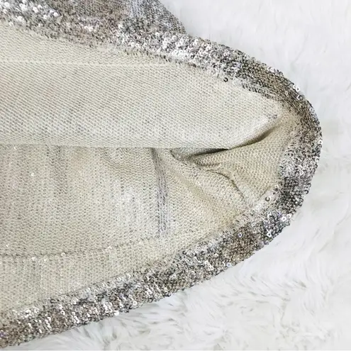 Line and Dot Sirene Gold Sequin Mermaid Maxi Skirt Small Petite Party Holiday New