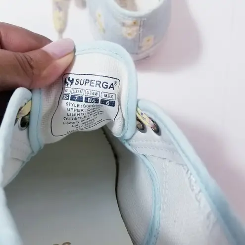 SUPERGA x Love Shank Fancy Blue Bird Floral Low Top Sneakers Size 7